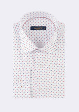 White - Burgundy Long Sleeve Shirt