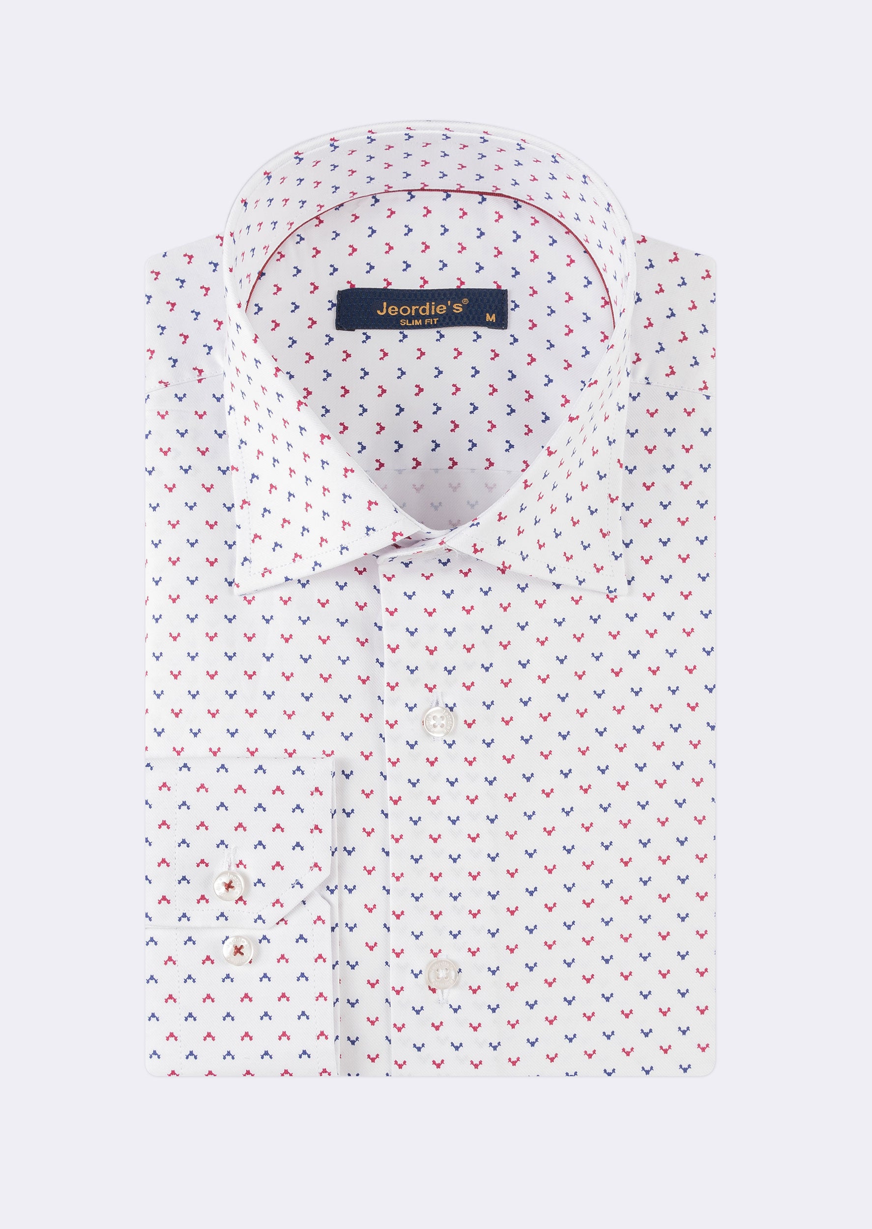 White - Burgundy Long Sleeve Shirt