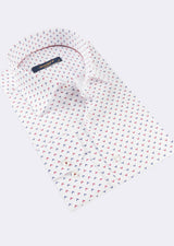White - Burgundy Long Sleeve Shirt