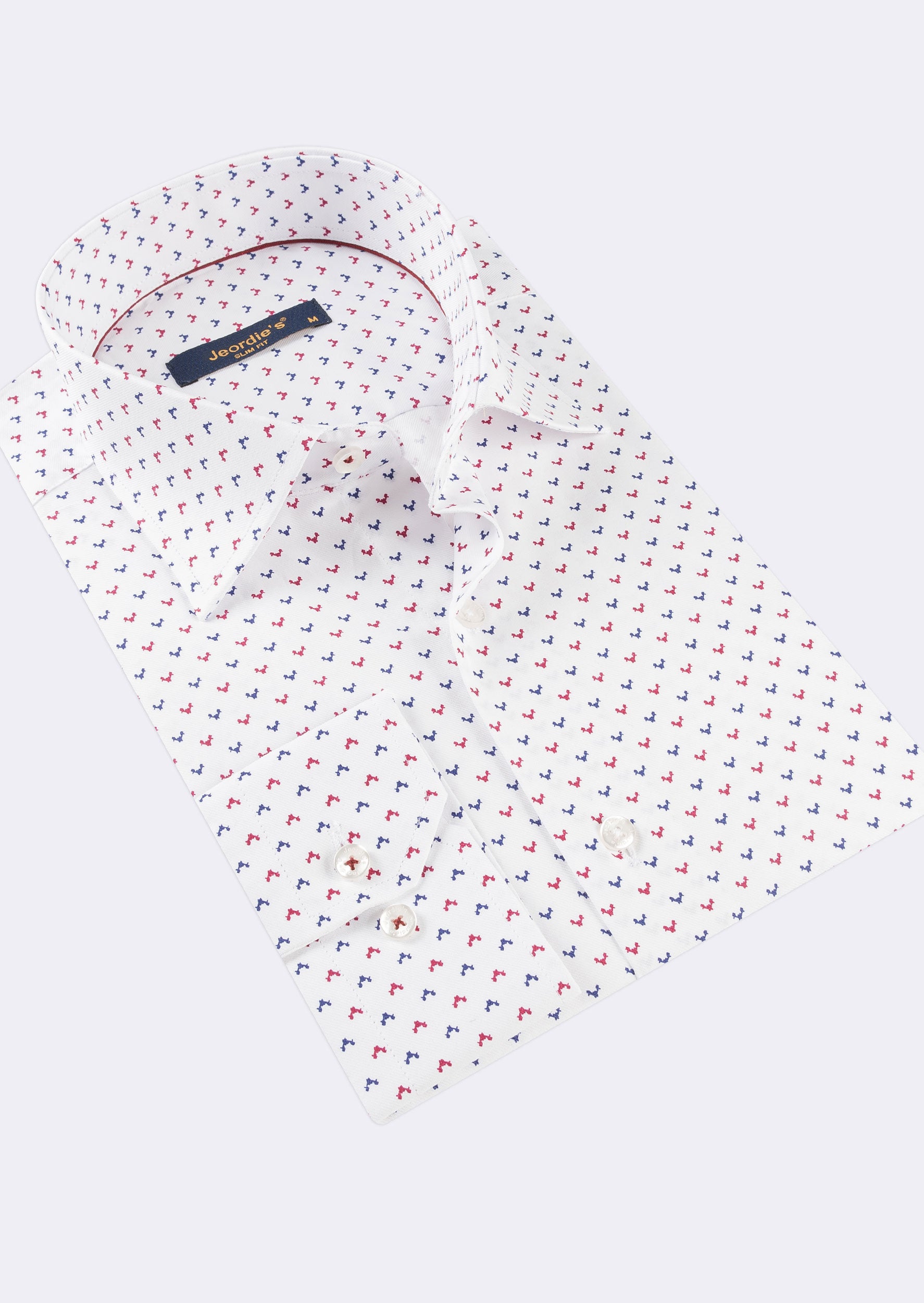 White - Burgundy Long Sleeve Shirt