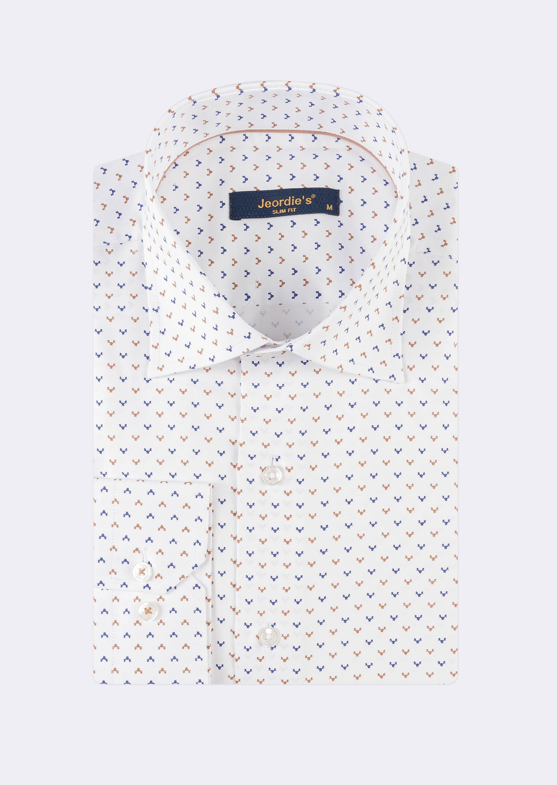 White - Brown Long Sleeve Shirt