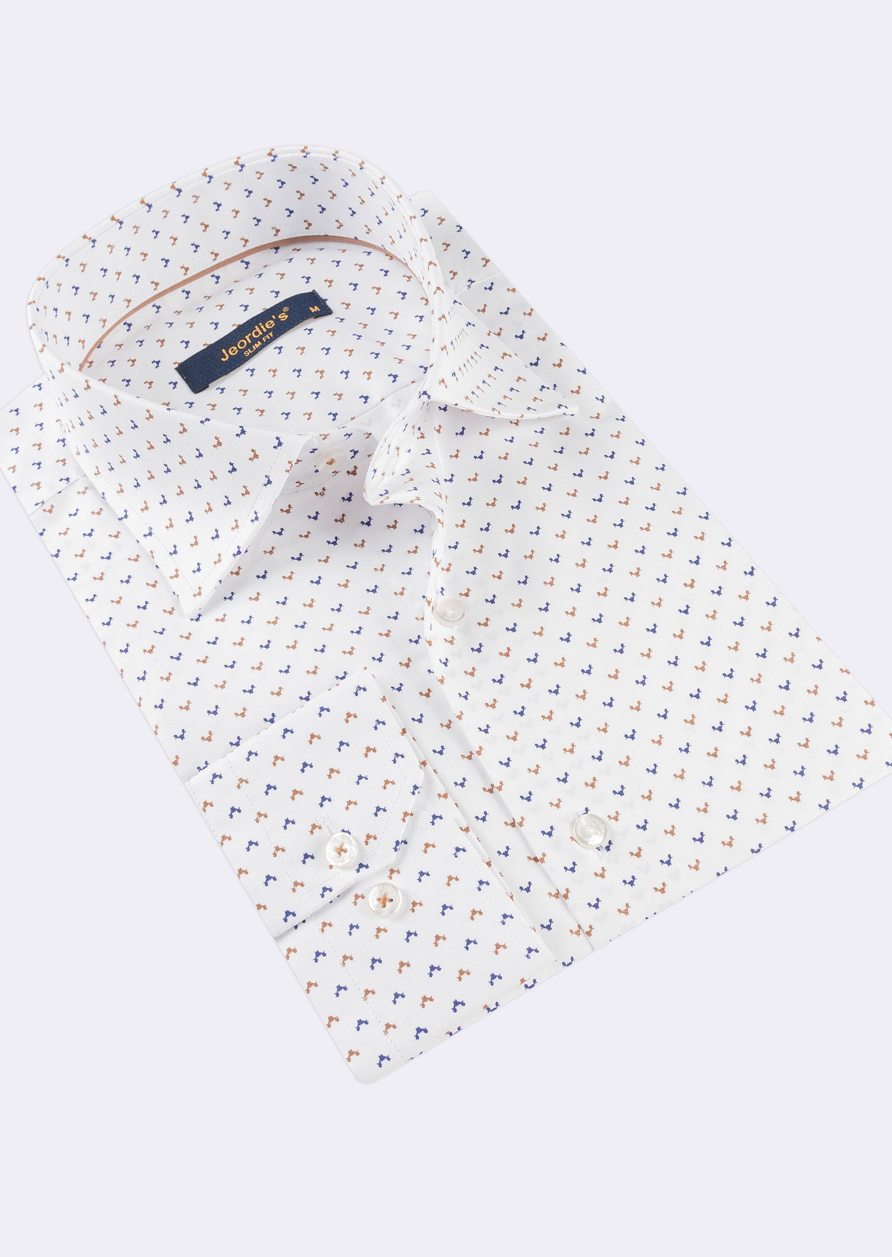 White - Brown Long Sleeve Shirt