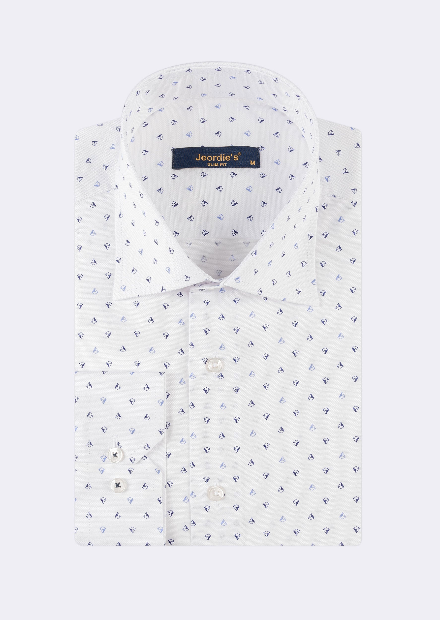 White - Navy Long Sleeve Shirt