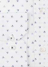 White - Navy Long Sleeve Shirt