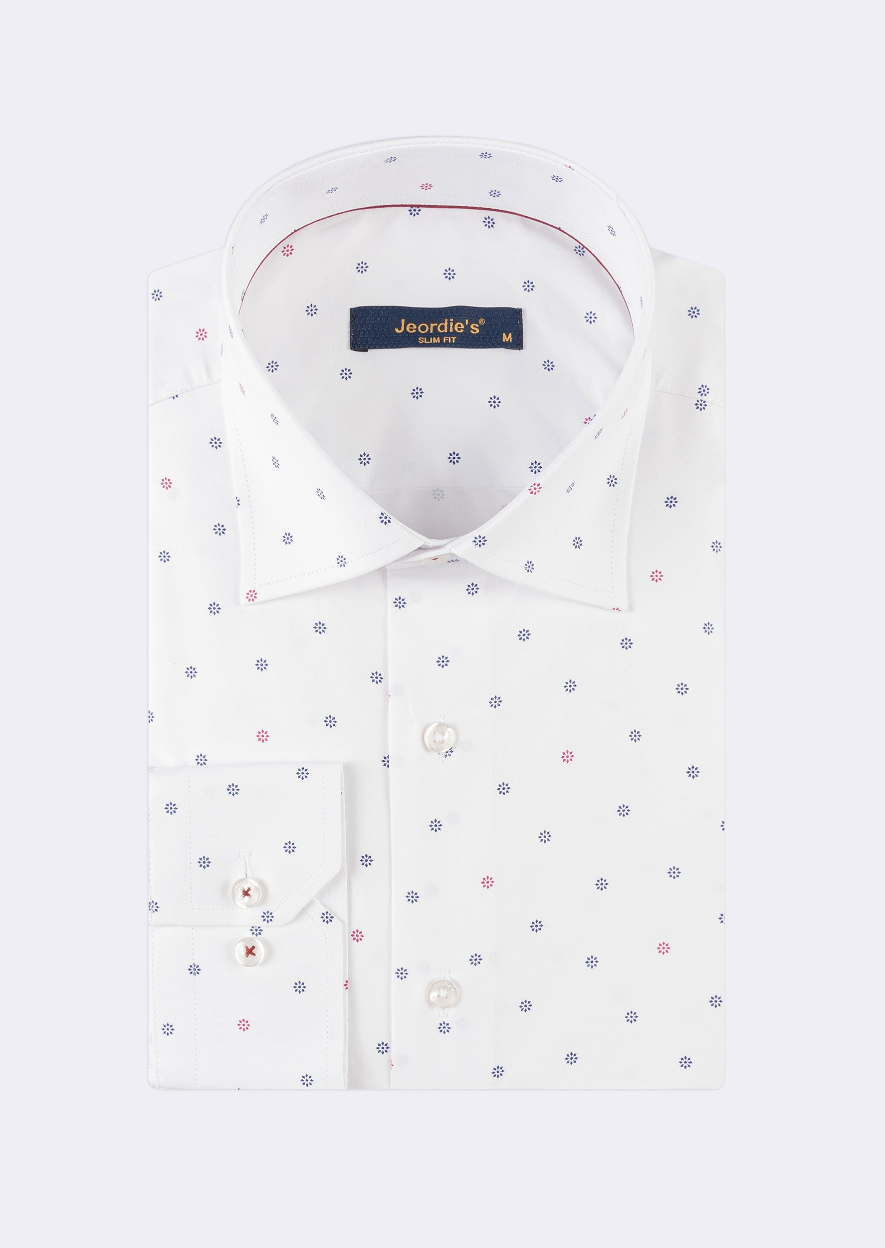 White - Burgundy Long Sleeve Shirt