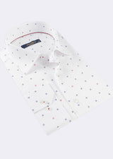 White - Burgundy Long Sleeve Shirt