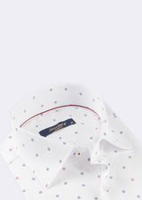 White - Burgundy Long Sleeve Shirt