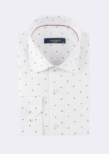 White - Burgundy Long Sleeve Shirt