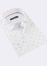 White - Burgundy Long Sleeve Shirt