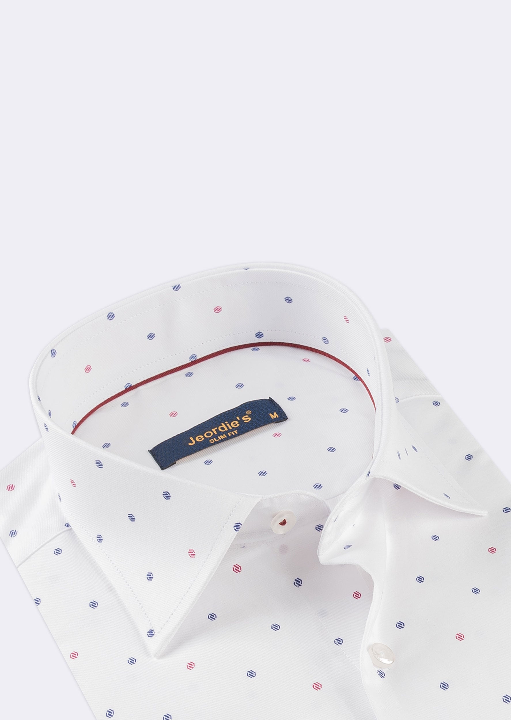 White - Burgundy Long Sleeve Shirt