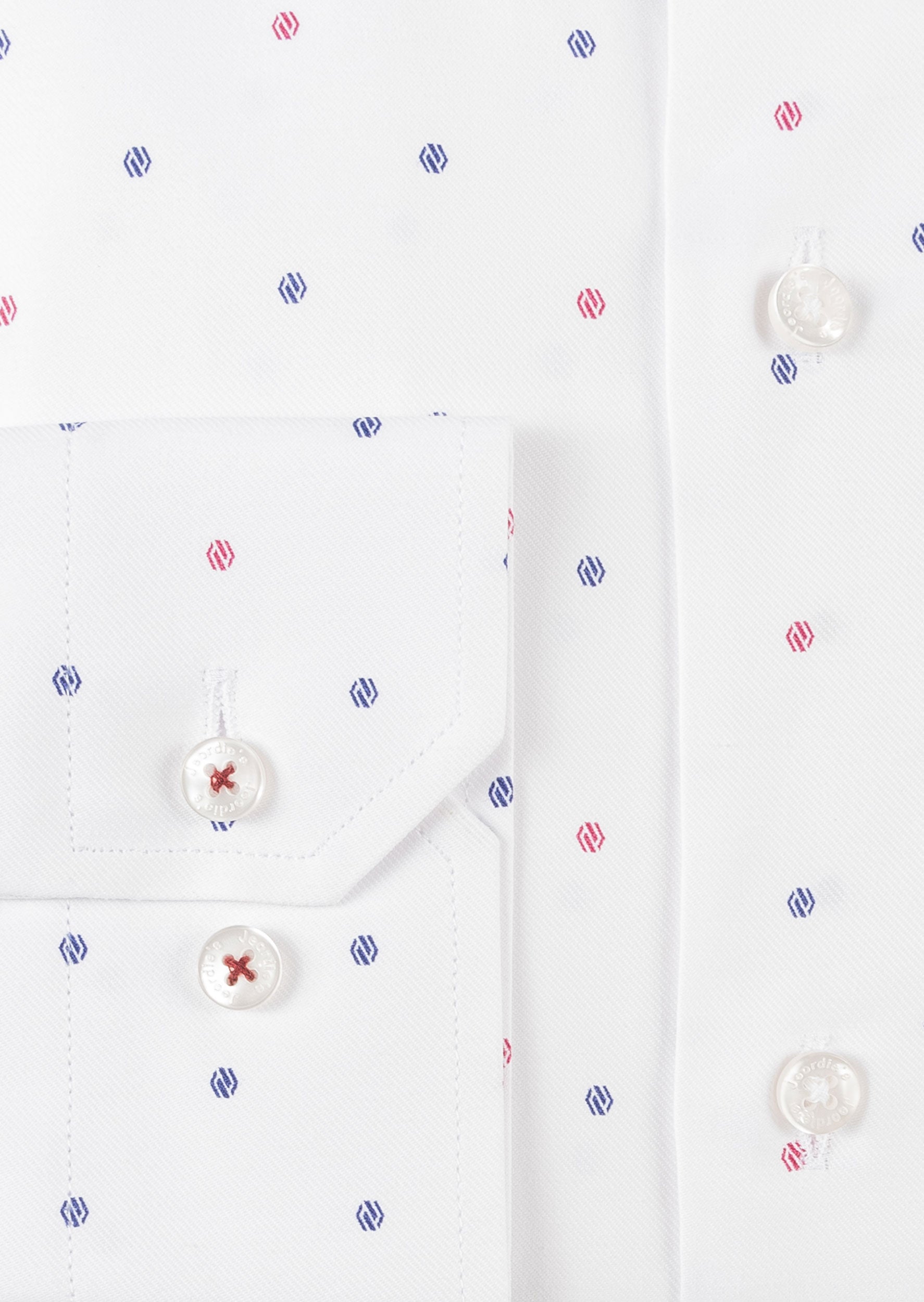 White - Burgundy Long Sleeve Shirt