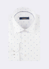 White - Navy Long Sleeve Shirt