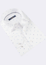 White - Navy Long Sleeve Shirt