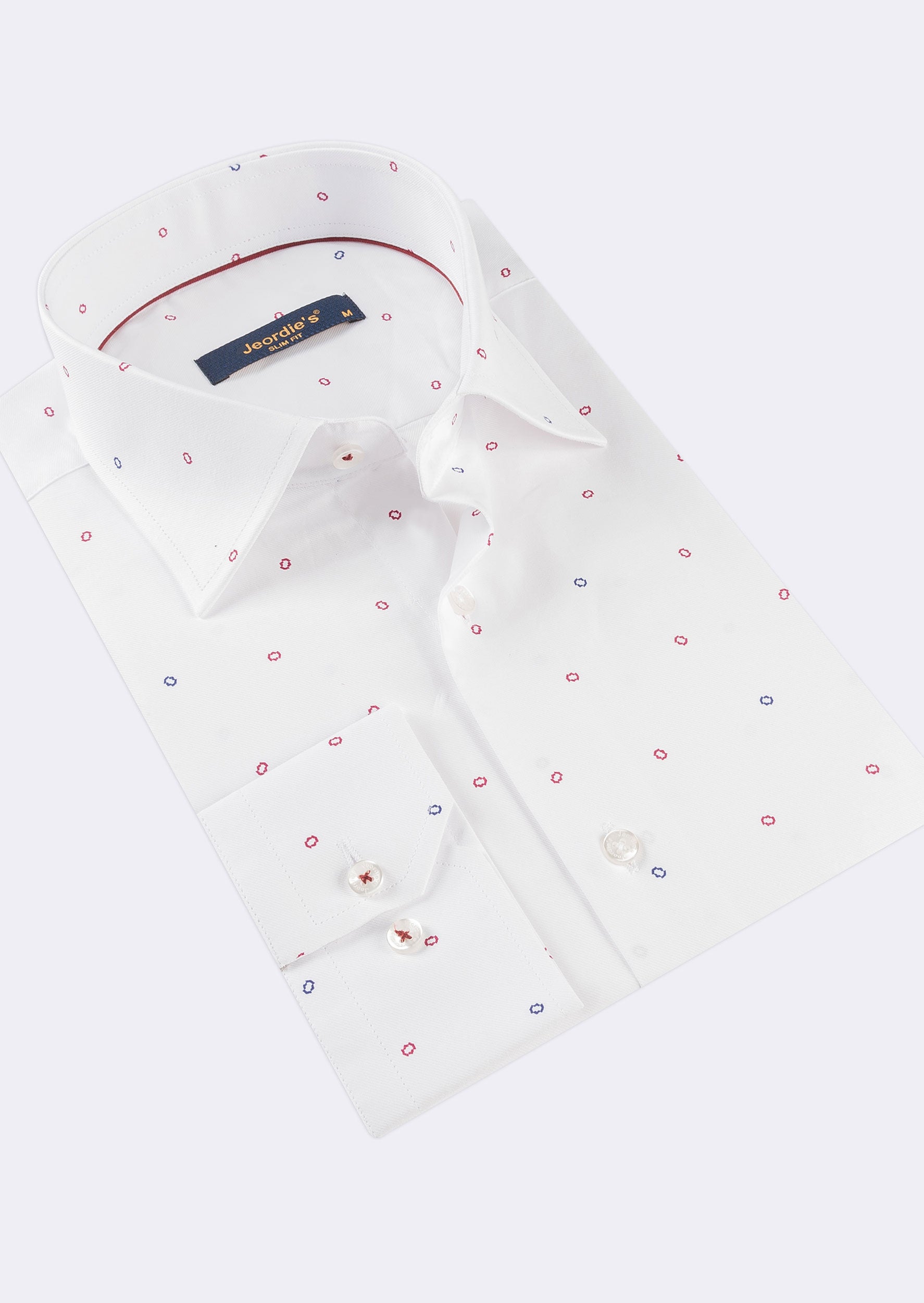 White - Burgundy Long Sleeve Shirt