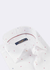 White - Burgundy Long Sleeve Shirt