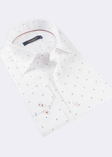 White - Burgundy Long Sleeve Shirt