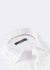 White - Burgundy Long Sleeve Shirt