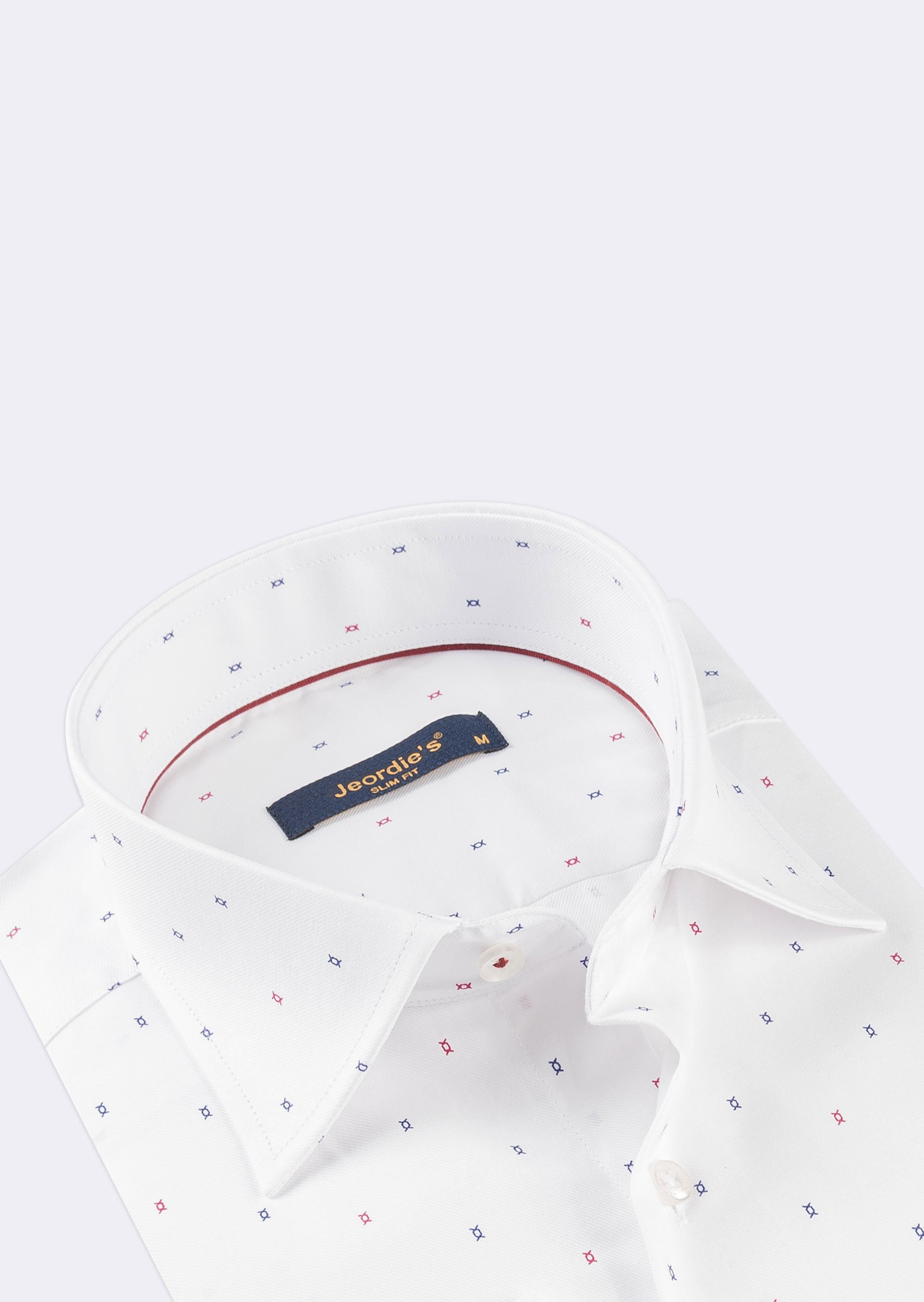 White - Burgundy Long Sleeve Shirt