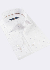 White - Brown Long Sleeve Shirt