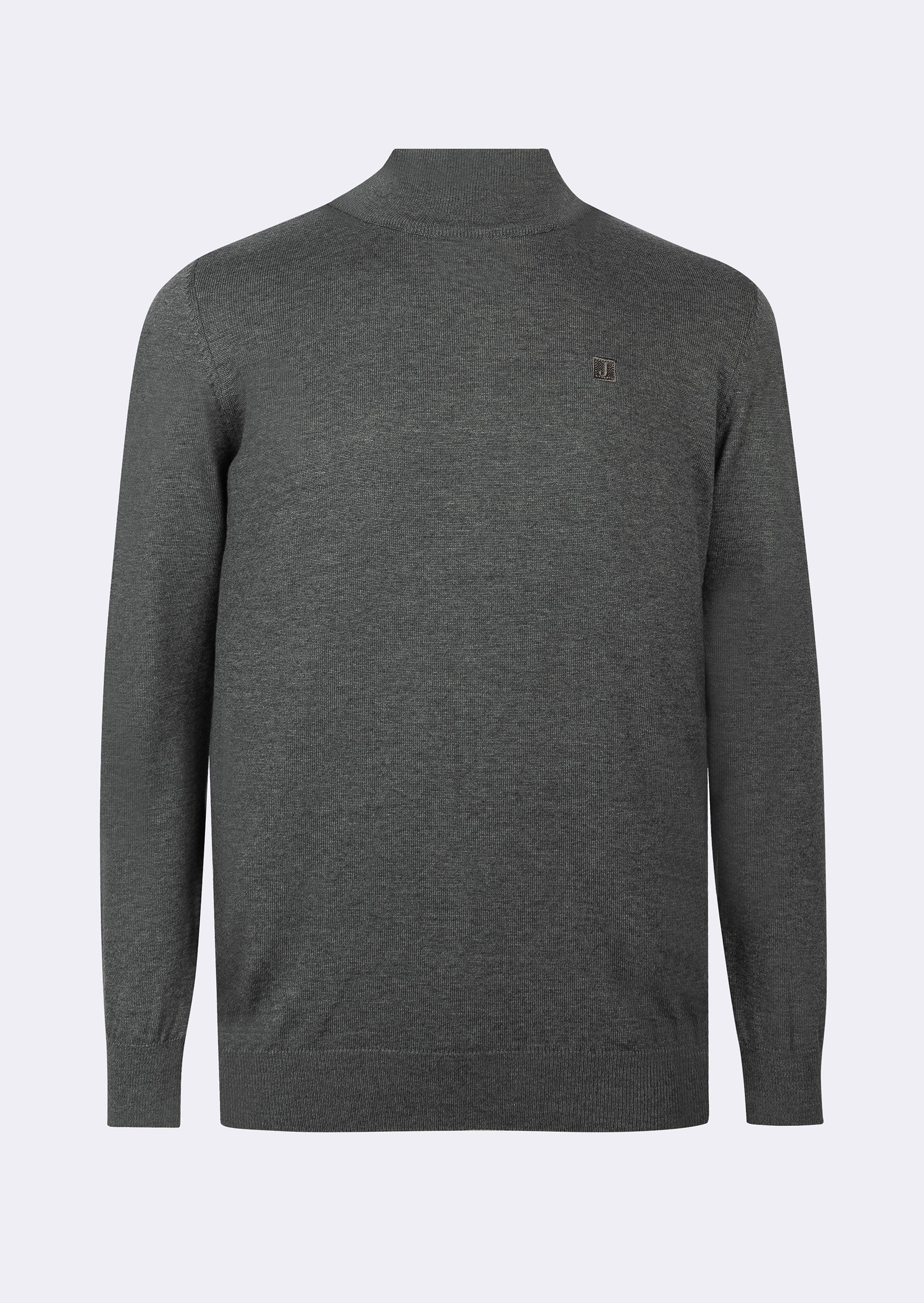 Dark Grey Melange Knitwear