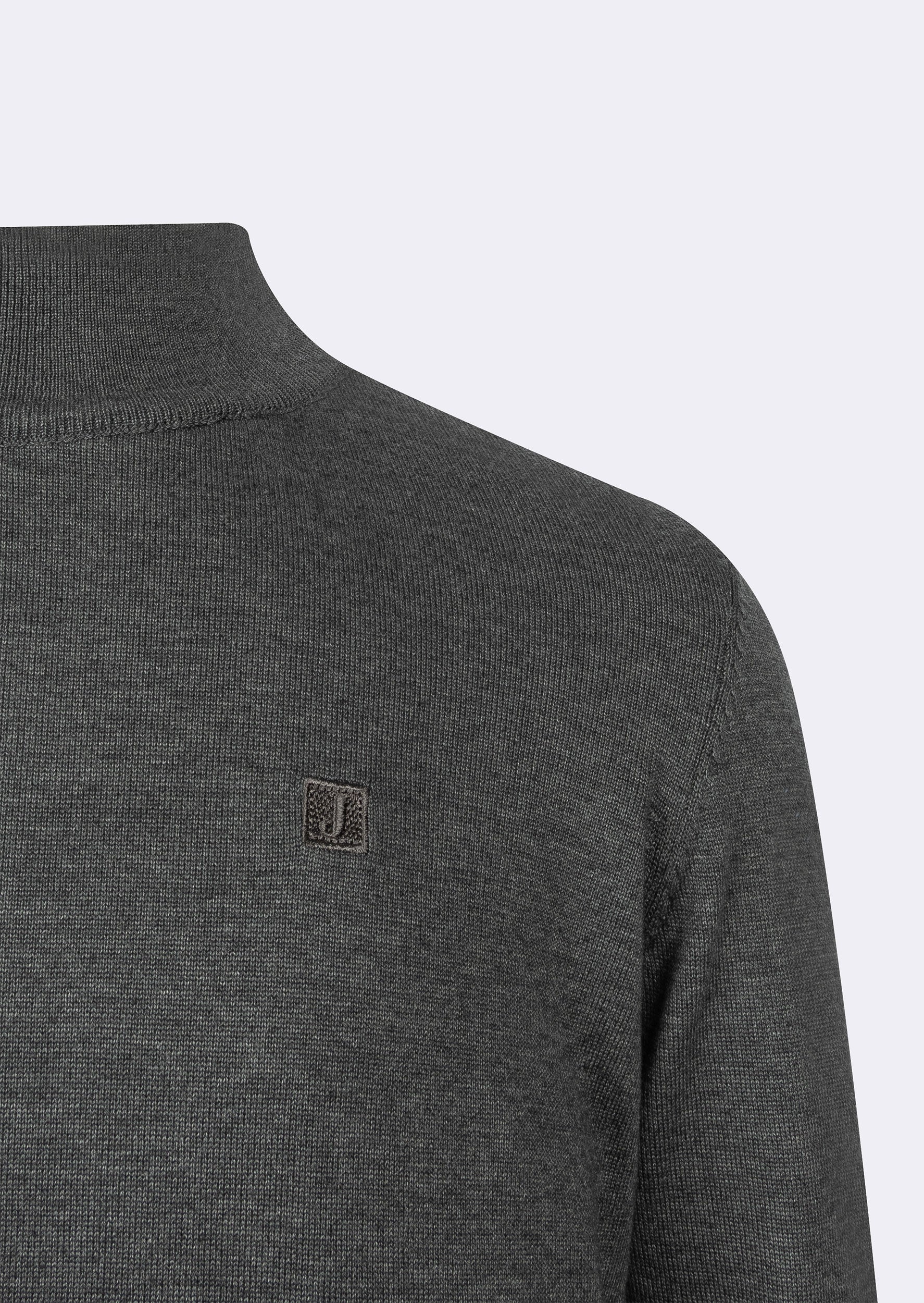 Dark Grey Melange Knitwear
