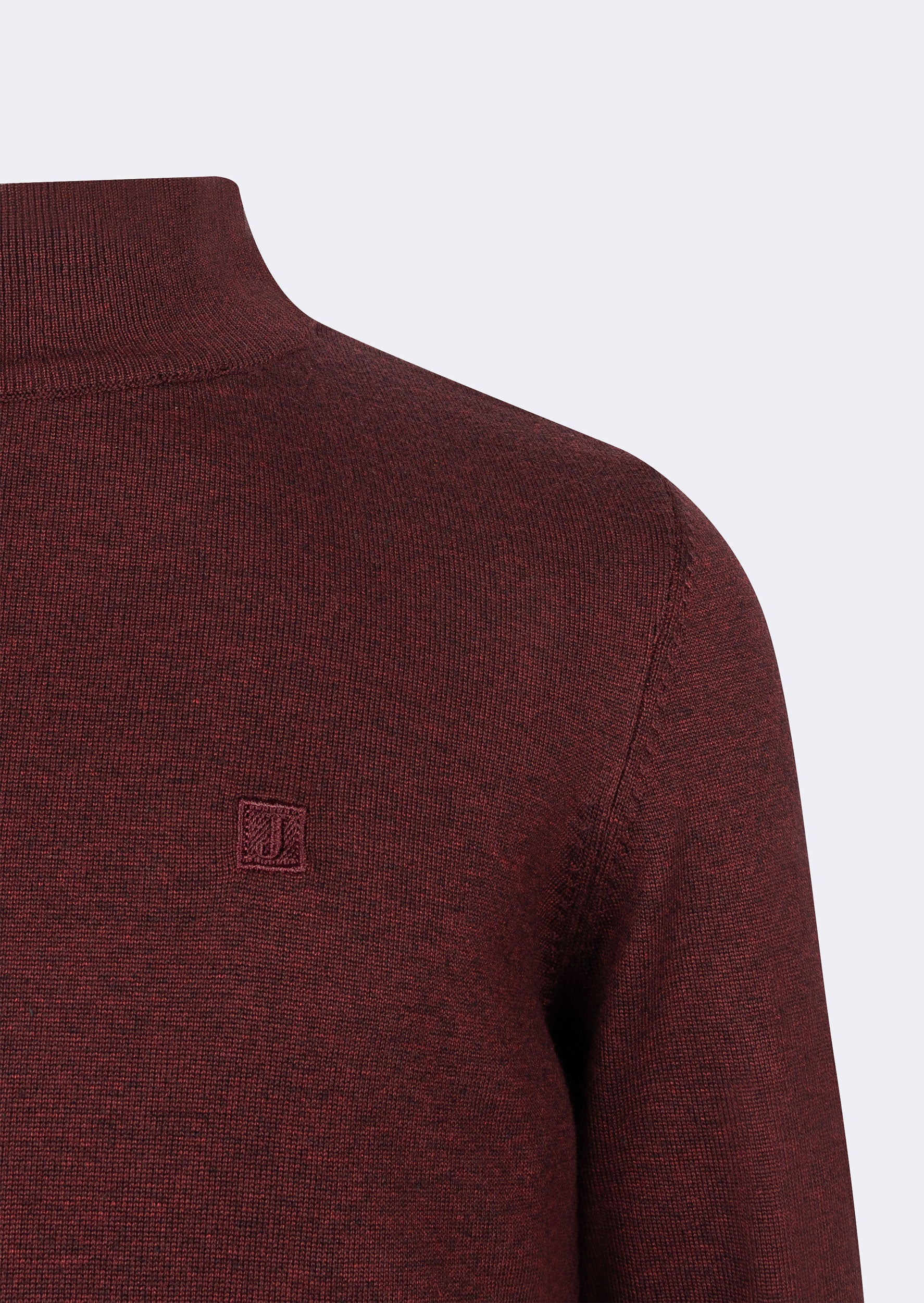 Dark Burgundy Melange Knitwear