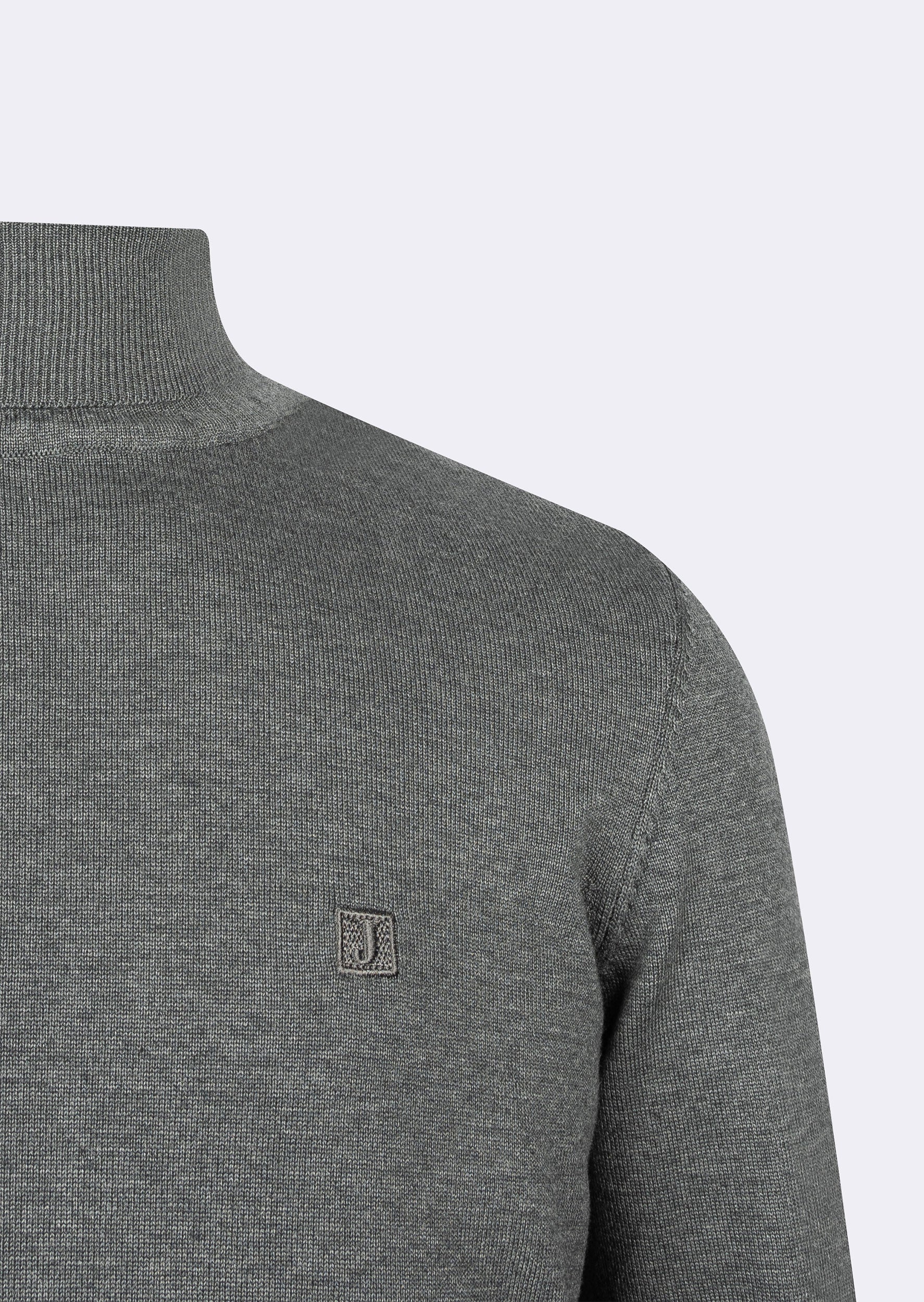 Dark Grey Melange Knitwear