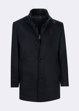 Navy Wool Coat