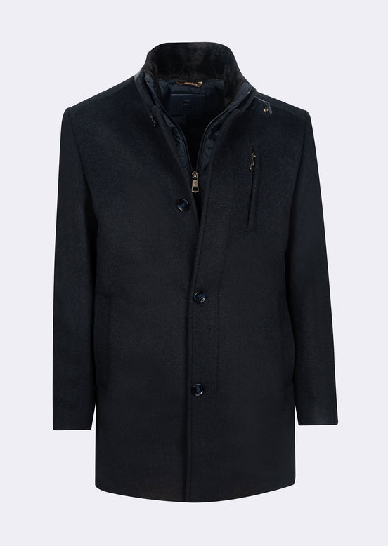 Navy Wool Coat