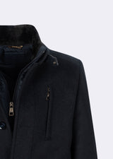 Navy Wool Coat