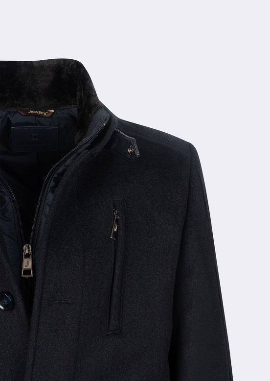 Navy Wool Coat