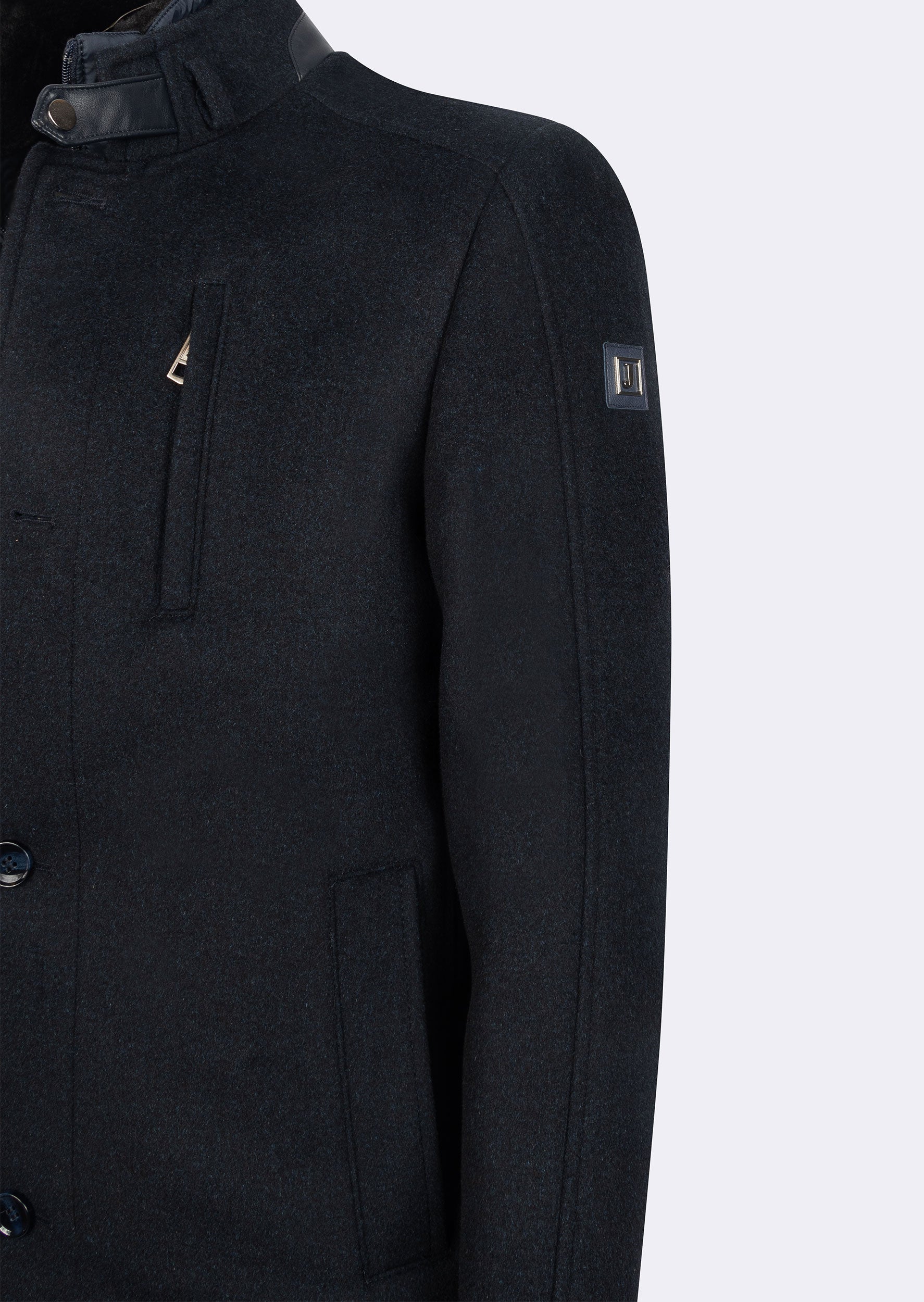 Navy Wool Coat
