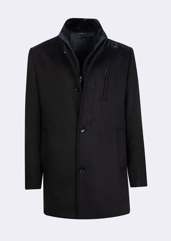 Dark Navy Wool Coat