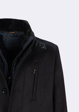 Dark Navy Wool Coat