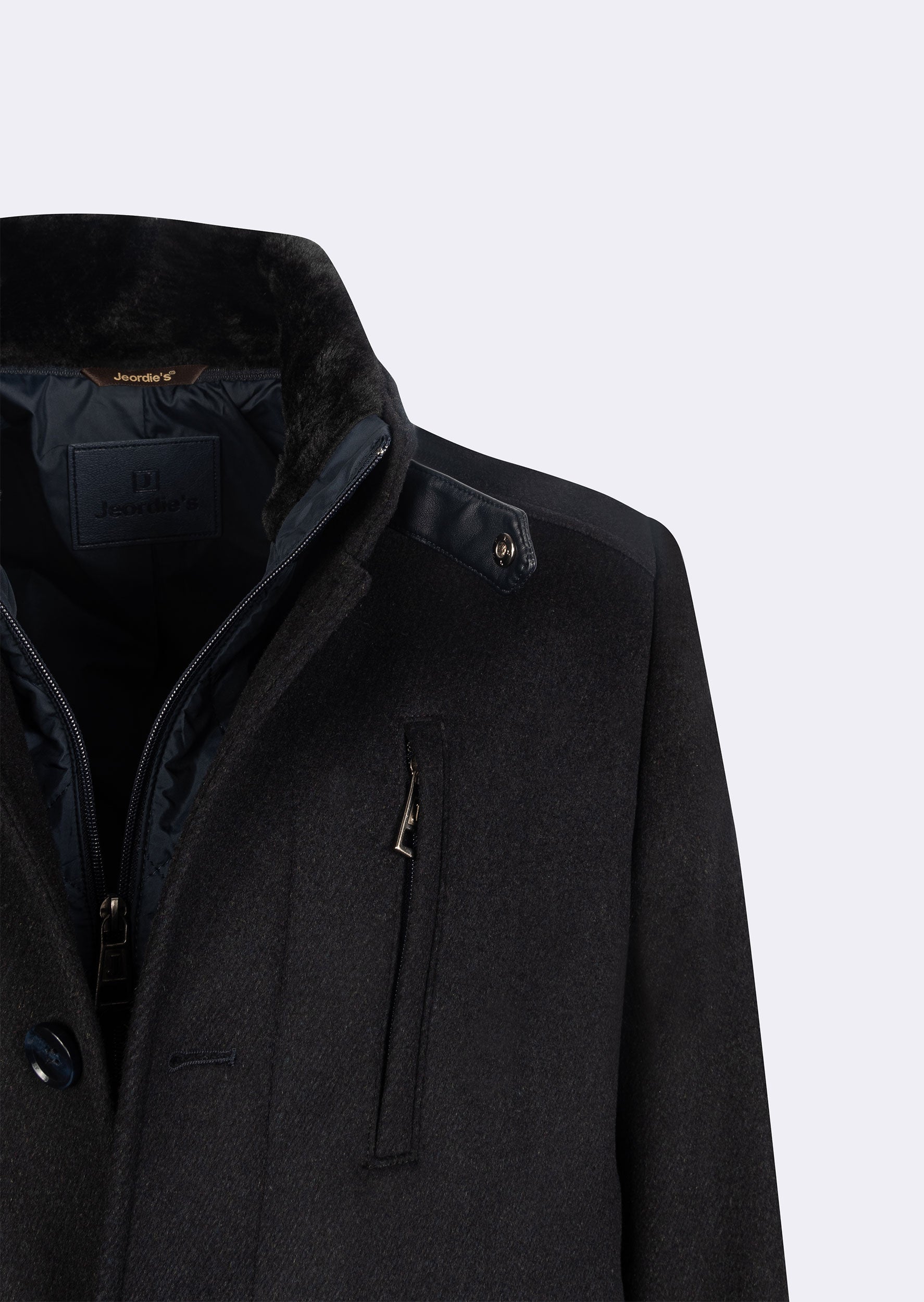 Dark Navy Wool Coat