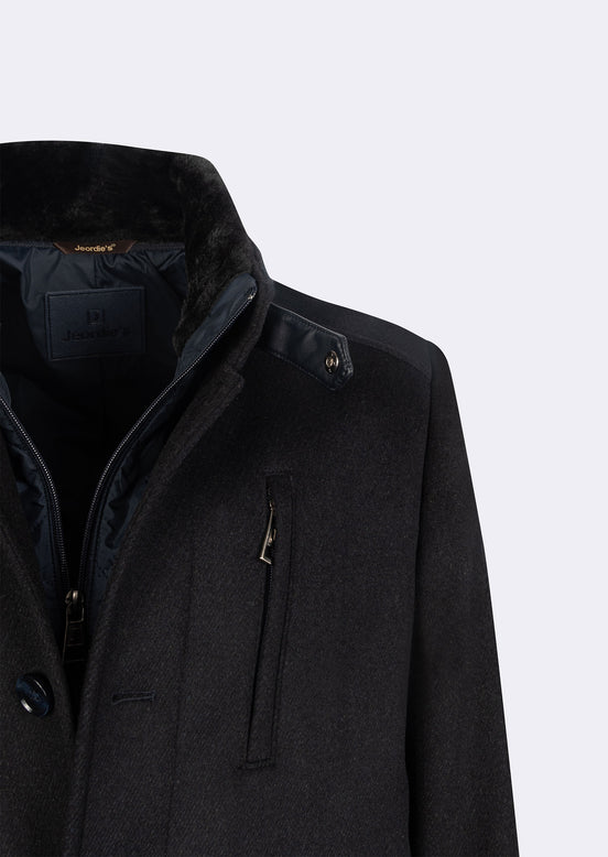 Dark Navy Wool Coat