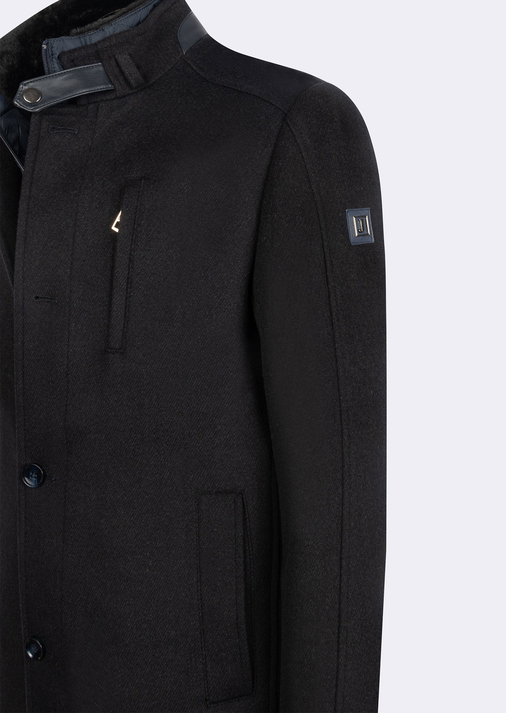Dark Navy Wool Coat
