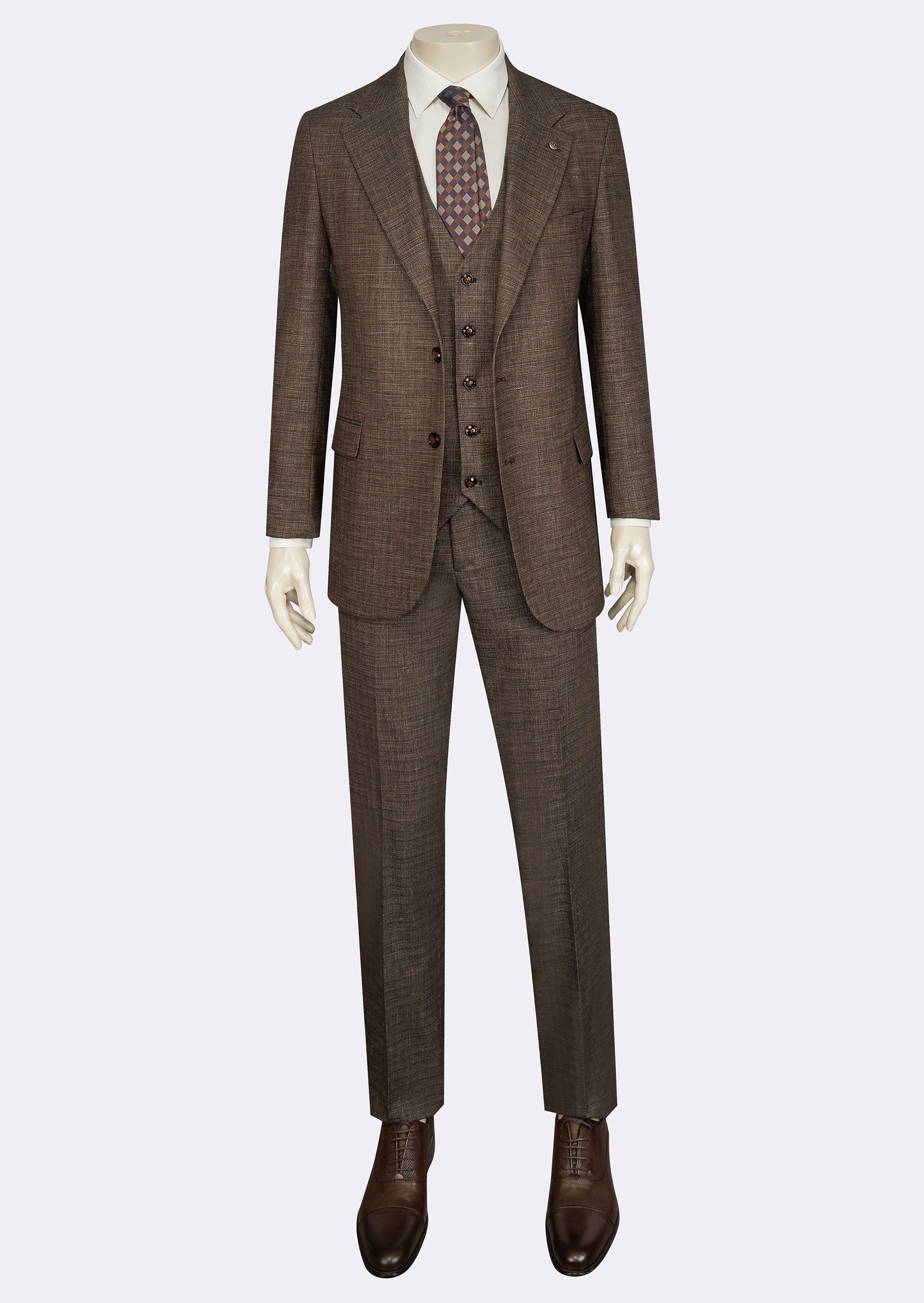 Brown Three-Piece Suit