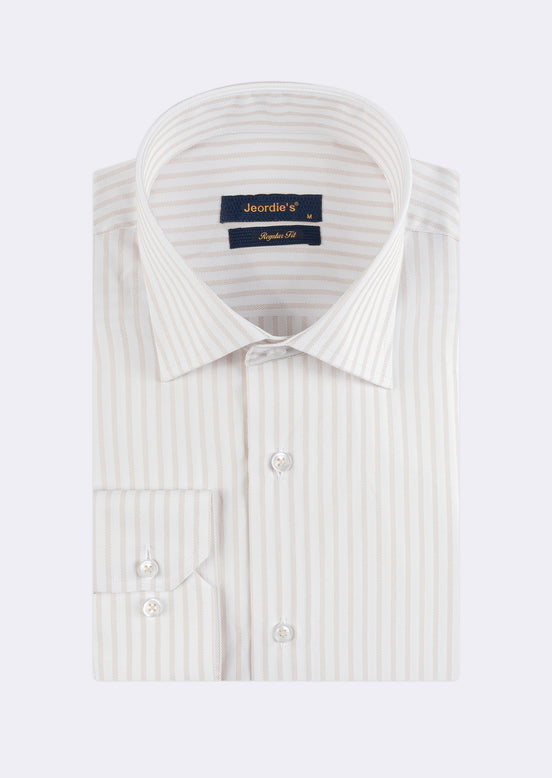 White - Beige Long Sleeve Shirt