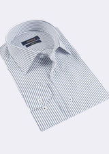 White - Navy Long Sleeve Shirt