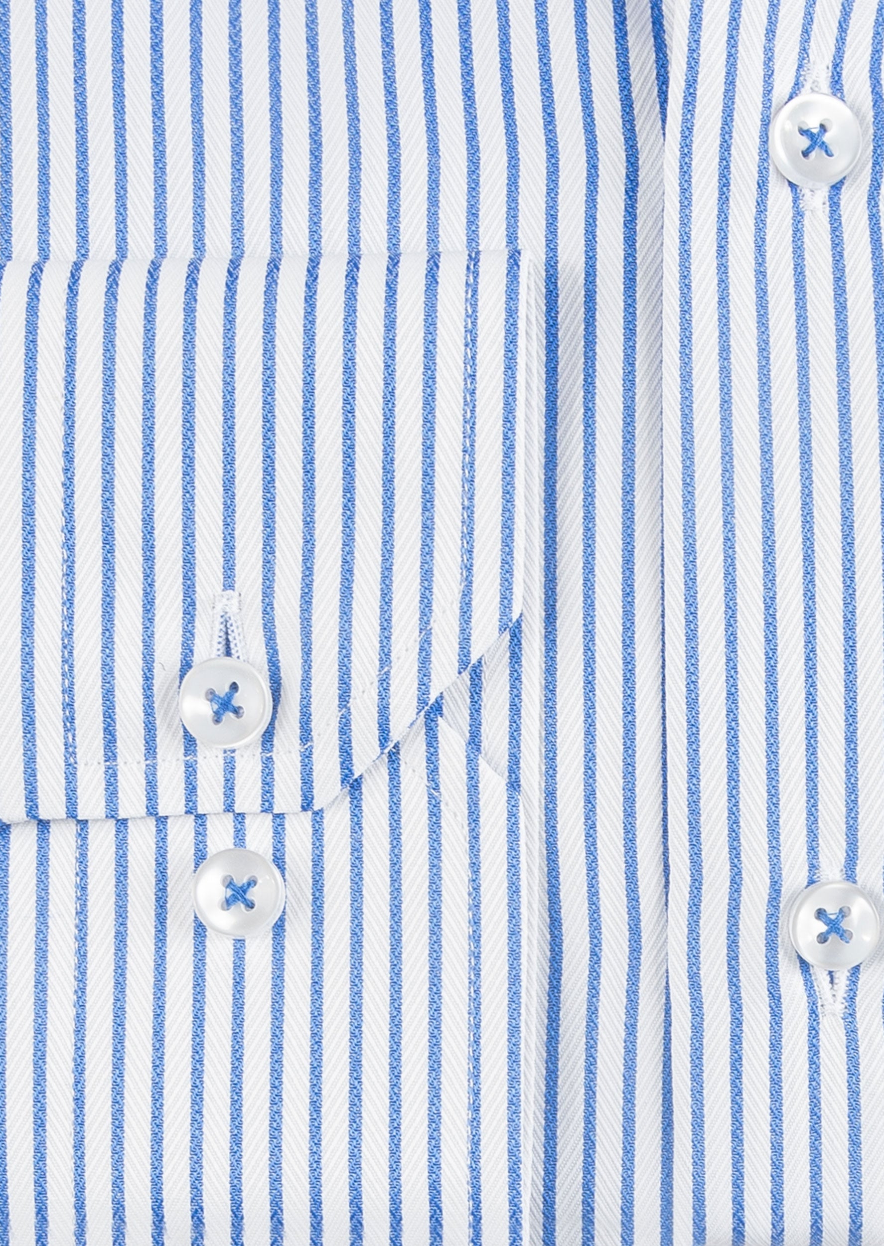 White - Sax Blue Long Sleeve Shirt