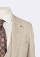 Beige Three-Piece Suit