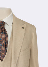Beige Three-Piece Suit