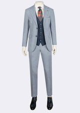Blue Three-Piece Suit