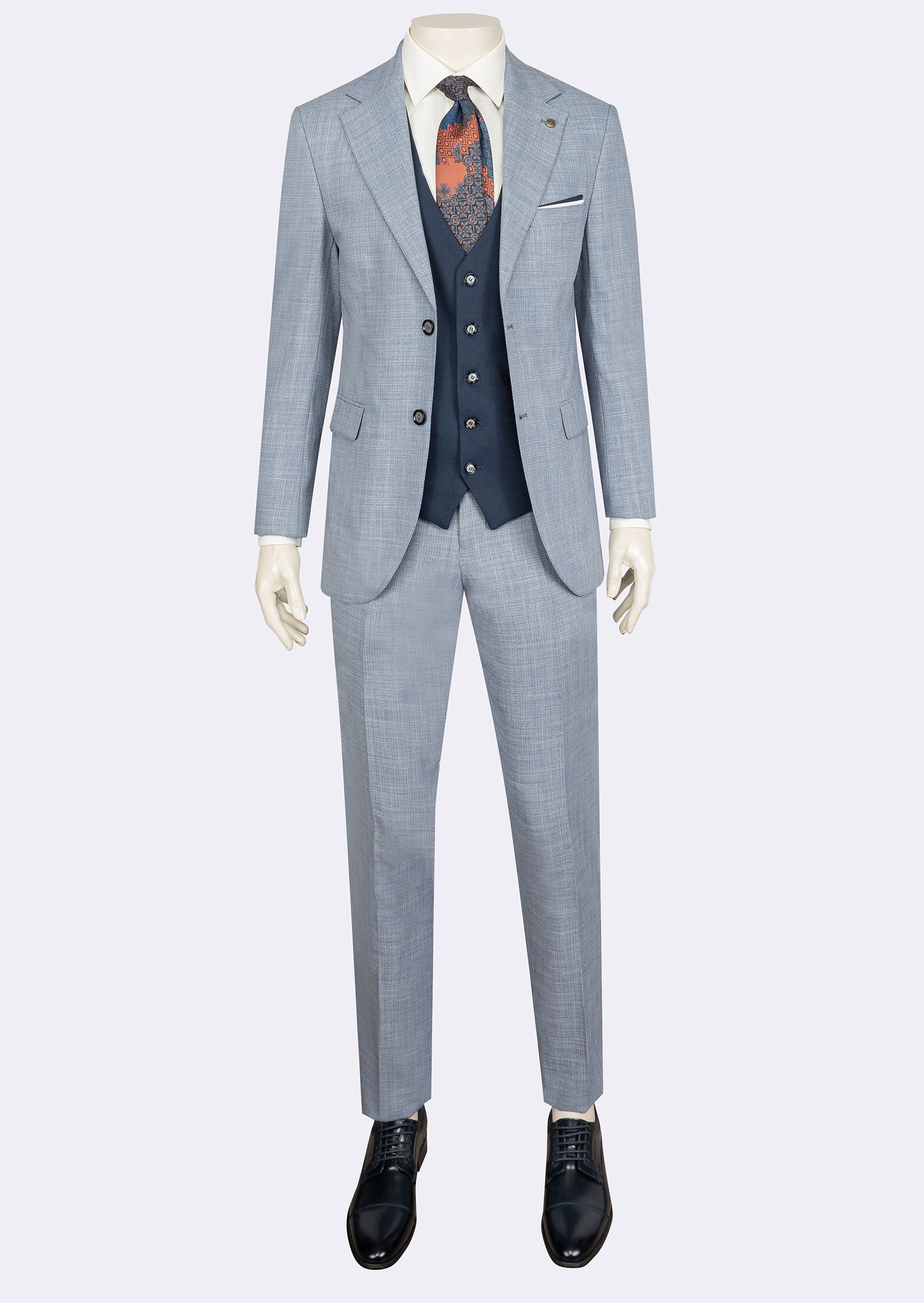 Blue Three-Piece Suit