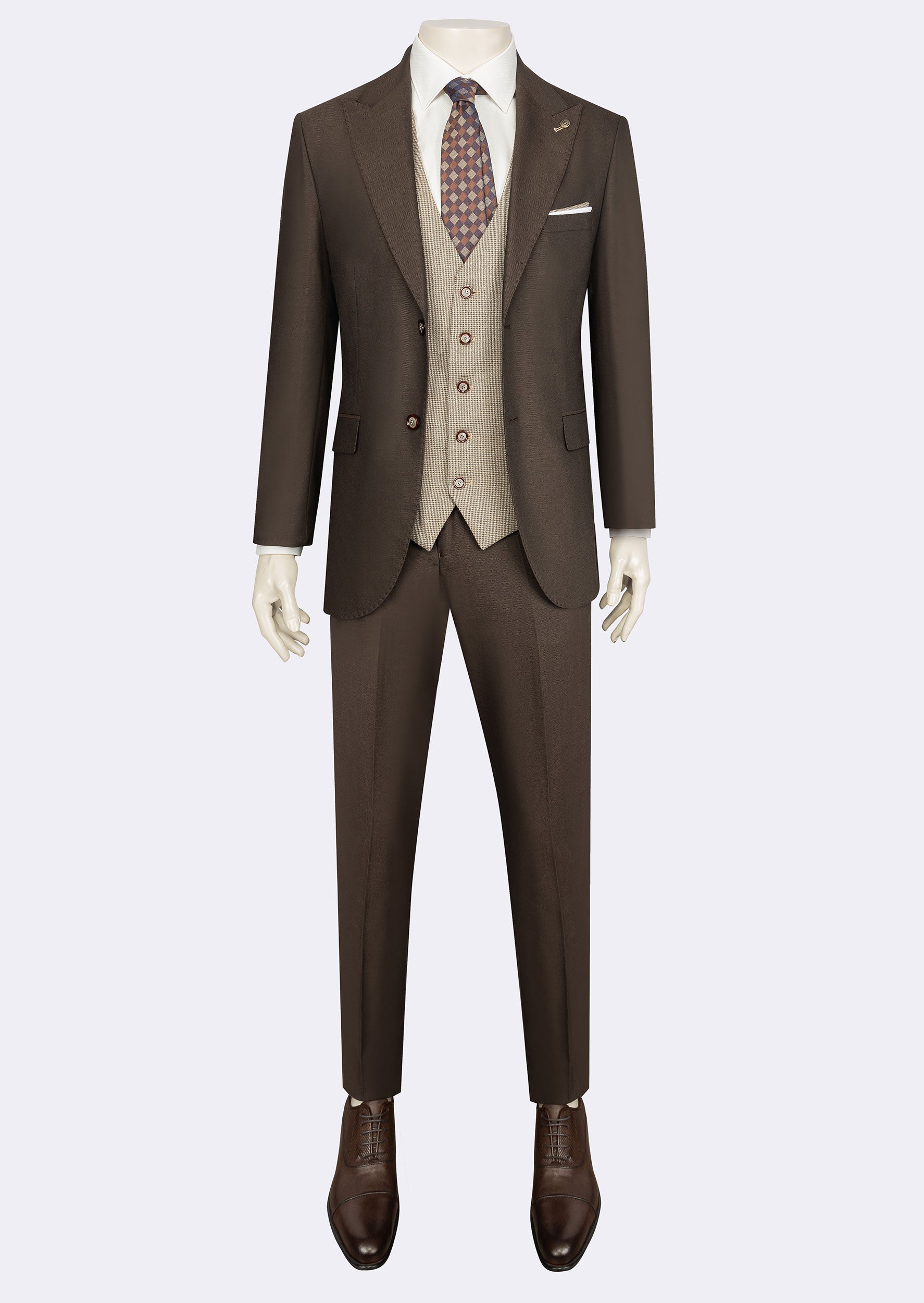 Brown Three-Piece Suit