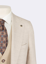 Beige Three-Piece Suit