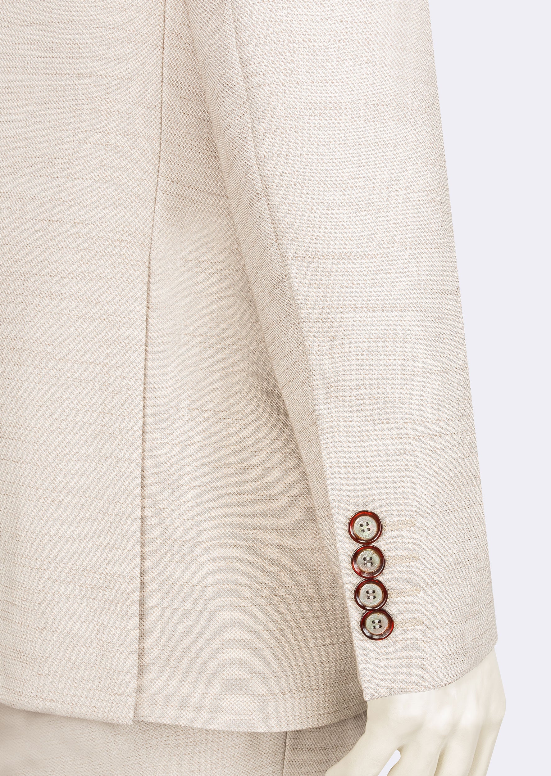 Beige Three-Piece Suit