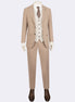 Beige Three-Piece Suit