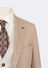 Beige Three-Piece Suit